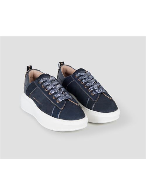 Sneakers Wembley alta in suede e dettagli laminati Alexander Smith ALEXANDER SMITH | ASBEWHW-8374-DBL